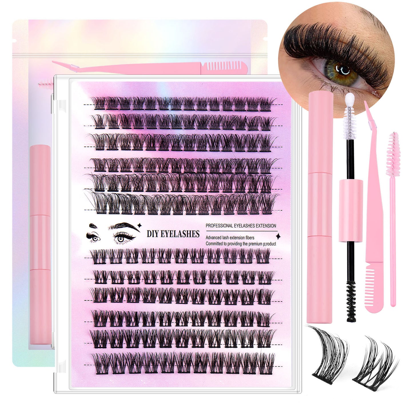 Eyelash Cluster Kit 150pcs