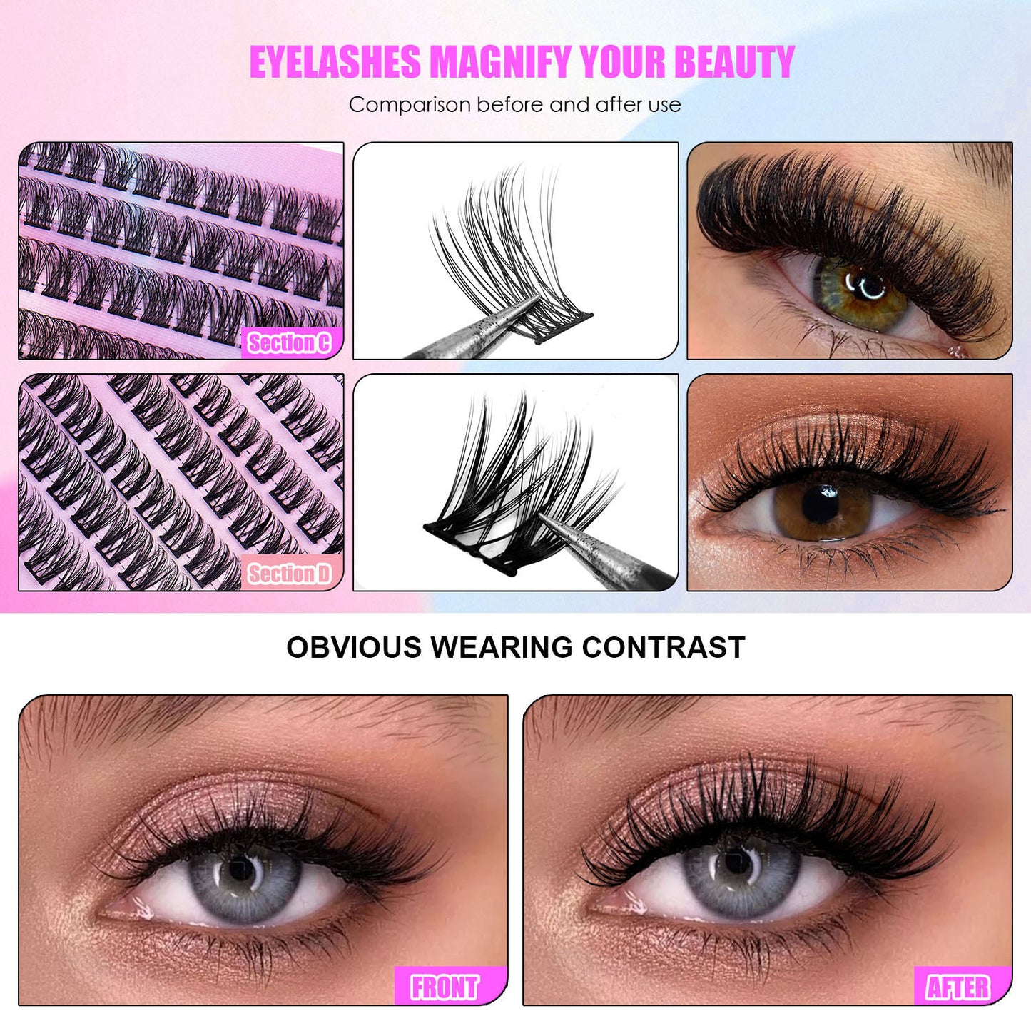 Eyelash Cluster Kit 150pcs