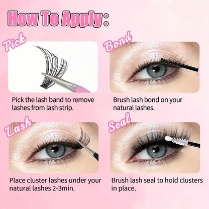 Eyelash Cluster Kit 150pcs